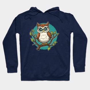 Cute Owl on Tree Hoodie